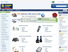 Tablet Screenshot of fusionbattery.com